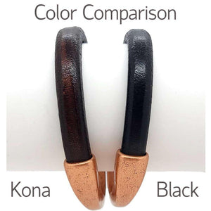 Bracelet - Black Leather Breakaway (Assorted Metals) by Diana Kauffman Designs