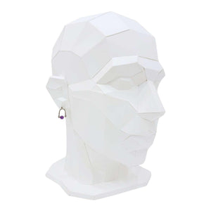 Earrings - Arc Studs (Amethyst) by Three Flames Silverworks