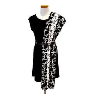 Wrap - Golden Ratio in Black and Cream by Liamolly