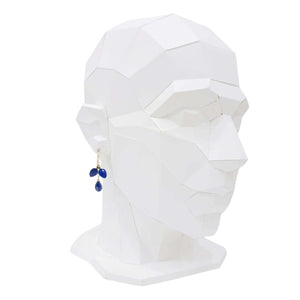 Earrings - Triple Drops (Lapis Lazuli, Pyrite) by Calliope Jewelry