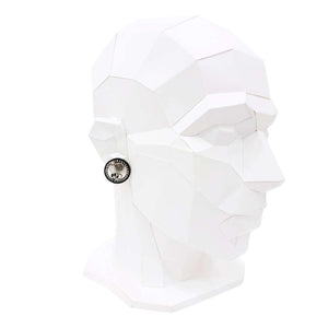 Earrings - Clip On - Pave Circles (Sterling Silver, Diamond) by 314 Studio