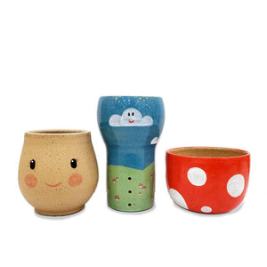 Tea Doll - Mushroom (3 Piece Set) by Jennifer Fujimoto