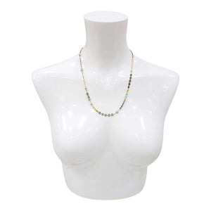 Necklace - Decorated Mixed Chain (Larimar, Aquamarine, Pearl) by Calliope Jewelry