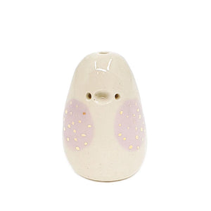 Figurine - Lucky Potato Bud Vase (Single Hole, Lilac Cheeks, Tall) by The Pottery Parade