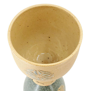 Cup - Cheerful Party Girl Goblet (Blue Asanoha) by Jennifer Fujimoto