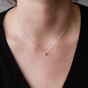 Necklace - Small Aurora (Blue Sapphire, Sterling Silver) by Corey Egan