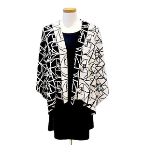 Wrap - Golden Ratio in Black and Cream by Liamolly
