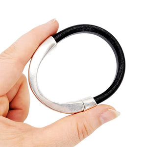 Bracelet - Kona Leather Breakaway (Assorted Metals) by Diana Kauffman Designs