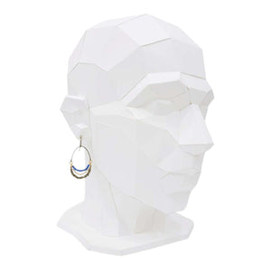 Earrings - Arch Chain Swag Dangles (Lapis Lazuli, Pyrite) by Calliope Jewelry