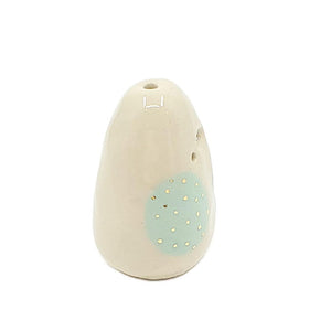Figurine - Lucky Potato Bud Vase (Single Hole, Mint Cheeks, Tall) by The Pottery Parade