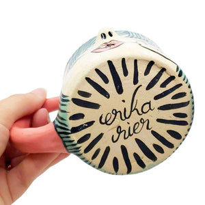 Mug - Fight Me Stoneware Cup by Erika Rier