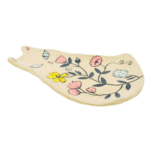 Ring Dish - Floral Cat (Blue Eyes) by Erika Rier