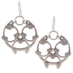 Earrings - Rose Window (Stainless Steel and Titanium) by Wraptillion