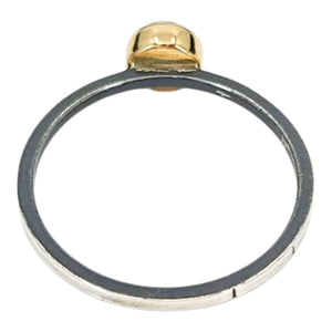 Ring - Size 7 - 5mm Garnet Notched Band (14k Gold, Sterling Silver, Garnet) by 314 Studio