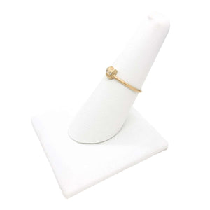 Ring - Diamond-Eyed Tiny Kitten Face in 14k Gold by Michelle Chang