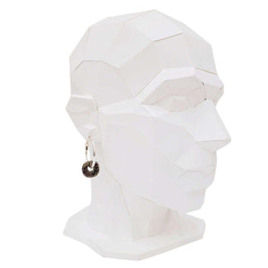 Earrings - Ceramic Ring Hoops (Storm) by Diana Kauffman