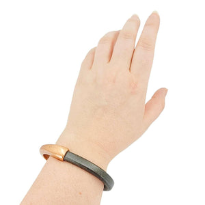 Bracelet - Olive Champagne Leather Breakaway (Assorted Metals) by Diana Kauffman Designs