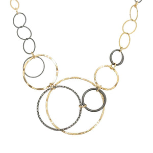 Necklace - Mixed Metal Circles by Calliope Jewelry