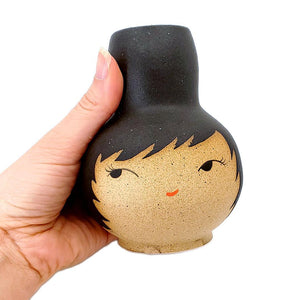 Vase - Coy Buddy (Black Hair) by Jennifer Fujimoto