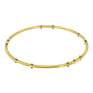 Bracelet - Heat Riveted Bangle in Brass by Una Barrett