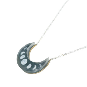 Necklace - Glitter Moons (Sterling Silver) by Fernworks