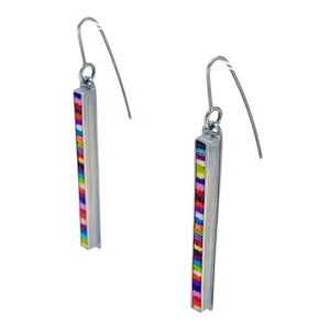 Earrings - Medium Rectangle Drops (Multicolor) by Michele A. Friedman