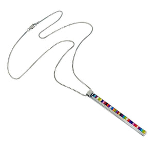 Necklace - Long Rectangle (Multicolor) by Michele A. Friedman