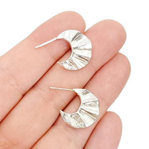 Earrings - Wave Hoops (Sterling Silver) by Corey Egan