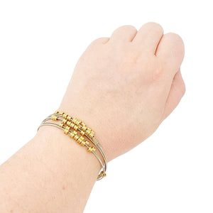 Bracelet - Fidget Bangle (Silver Brass) (M or L)by High Strung Studios