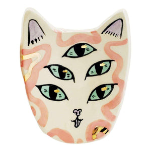 Ring Dish - Little Five Eyed Cat by Erika Rier