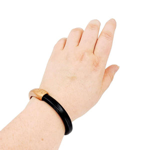Bracelet - Black Leather Breakaway (Assorted Metals) by Diana Kauffman Designs