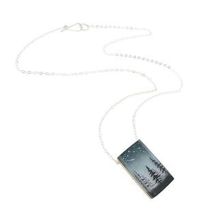 Necklace - Glitter Pines (Sterling Silver) by Fernworks
