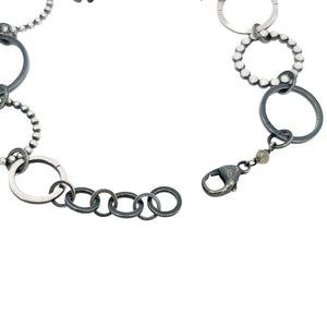 Bracelet - Multi-Circle with Pave Round OOAK (Sterling Silver, Diamond) by 314 Studio