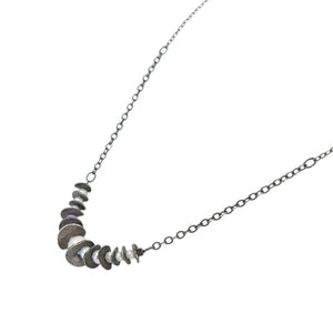 Necklace - Spaced Lilypad Arc (Pearl) by Calliope Jewelry