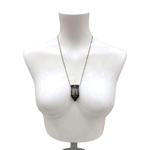 Necklace - Druzy Forest (Brass) by Fernworks