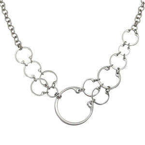 Necklace - Circling Bib (Small) (Stainless Steel and Titanium) by Wraptillion