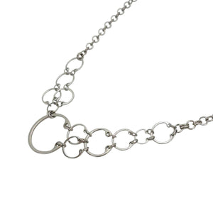 Necklace - Circling Bib (Small) (Stainless Steel and Titanium) by Wraptillion