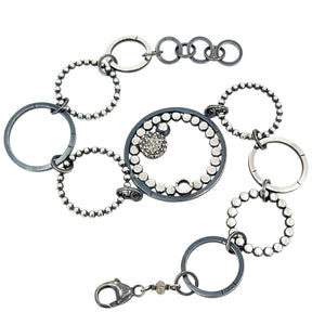 Bracelet - Multi-Circle with Pave Round OOAK (Sterling Silver, Diamond) by 314 Studio