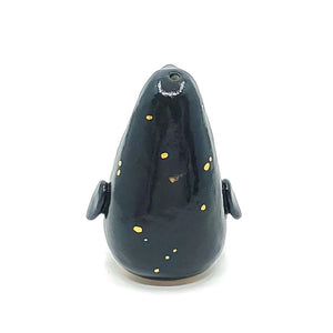 Figurine - Penguin Tiny Bud Vase (Single Hole, Black and White) by The Pottery Parade
