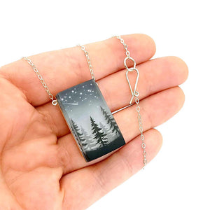 Necklace - Glitter Pines (Sterling Silver) by Fernworks