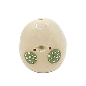 Figurine - Lucky Potato Bud Vase (Single Hole, Green Cheeks) by The Pottery Parade