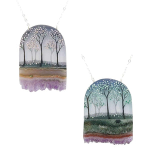 Necklace - Forest Crystal (Blooming Trees Amethyst) by Fernworks