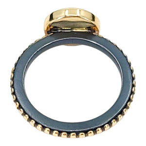 Ring - Size 7 - 10mm Pave Diamond Beaded Band (14k Gold, Sterling Silver, Diamond) by 314 Studio