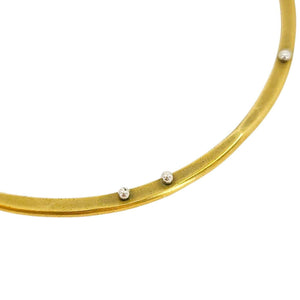 Bracelet - Heat Riveted Bangle in Brass by Una Barrett