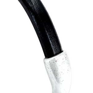 Bracelet - Black Leather Breakaway (Assorted Metals) by Diana Kauffman Designs