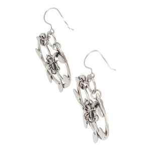 Earrings - Rose Window (Stainless Steel and Titanium) by Wraptillion