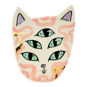 Ring Dish - Little Five Eyed Cat by Erika Rier