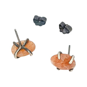 Earrings - Celeste Studs (Sunstone) by Three Flames Silverworks