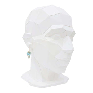 Earrings - Gemstone Clusters (Larimar, Aquamarine, Pearl) by Calliope Jewelry