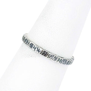 Ring - Sizes 7, 8 - Wood Grain Texture (Sterling Silver) by Taviametal